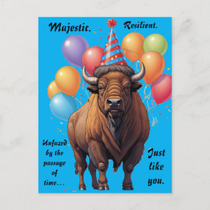 Cartão Postal Sabedoria de aniversário do Bisonho Estoico