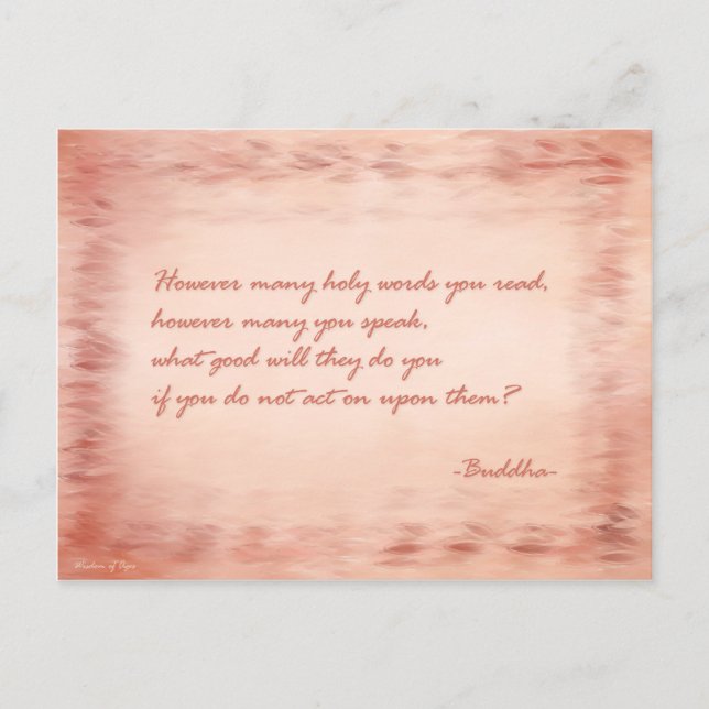 Cartão Postal Sabedoria de Buda (Frente)