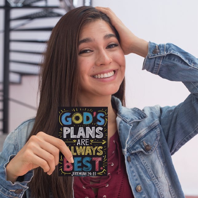 Cartão Postal Sabedoria Divina: Planos de Deuses São Sempre Melh (Criador carregado)