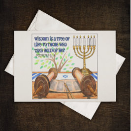 Cartão Postal Sabedoria é uma Árvore da Vida Inspiracional Cartã