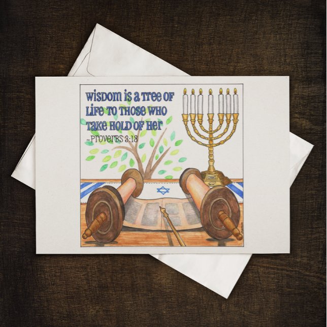 Cartão Postal Sabedoria é uma Árvore da Vida Inspiracional Cartã (Criador carregado)