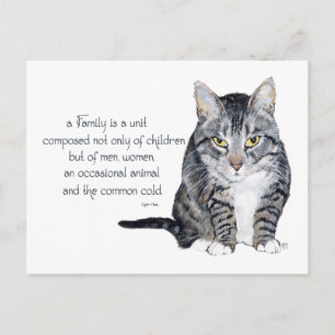 Cartão Postal Sabedoria Felina - Dinâmicas Familiares