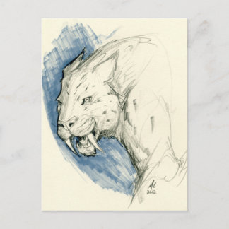 Cartão postal Saber Tigre
