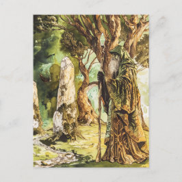Cartão Postal Sábio Celta Druida Sacerdote Natureza
