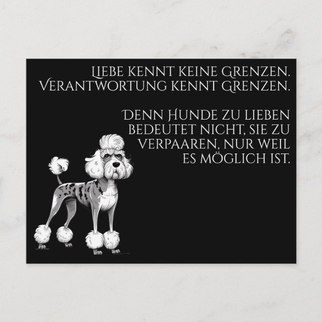 Cartão Postal Sábio Dogue Alemão moderno (Frente)