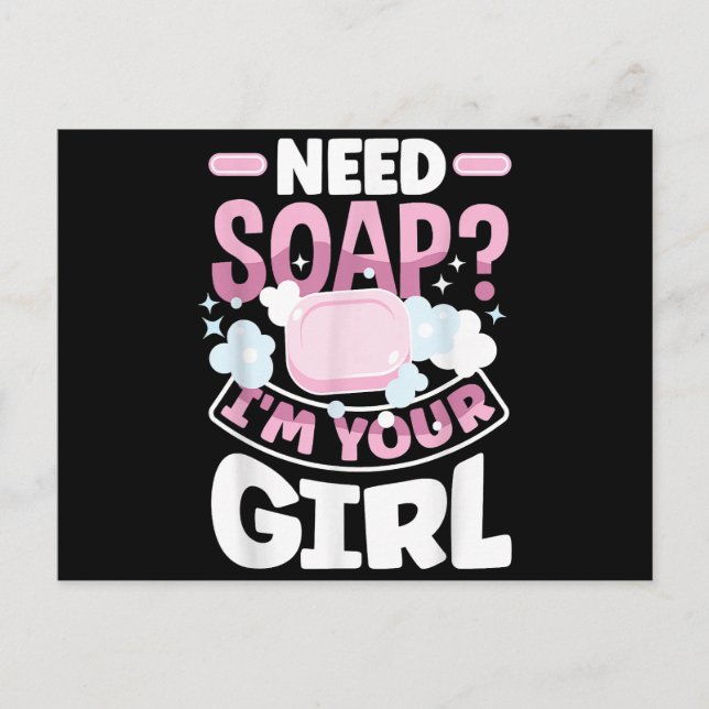 Cartão Postal Sabonete de Fazer de sabonete engraçado (Frente)