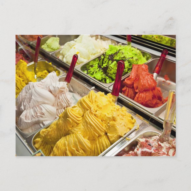 Cartão Postal Sabores de sorvete, Paris (Frente)