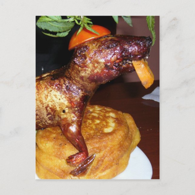 Cartão Postal saboroso cuy peru (Frente)