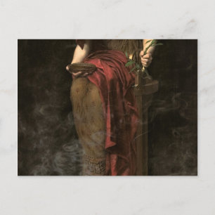 Cartão Postal Sacerdotisa de Delfos, 1891 por John Collier