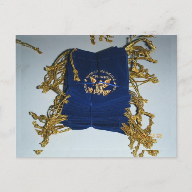 Cartão Postal Saco da moeda, bolsa velvet, saco de Impressão de  (Frente)