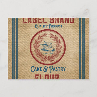 Cartão Postal Saco De Farinha De Bolachas De Bolacha