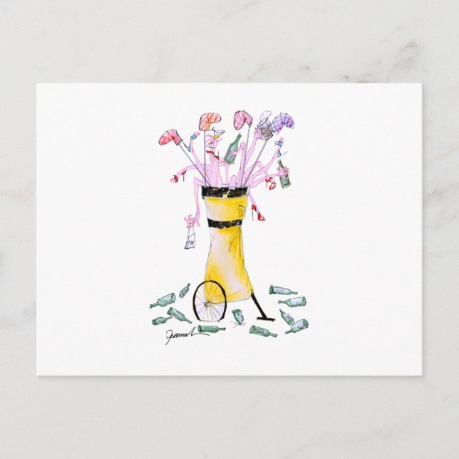 Cartão Postal saco de golfe, tony fernandes (Frente)