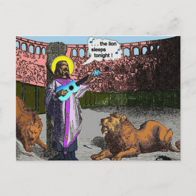 Cartão Postal Saco Ukulele: Leons den (Frente)