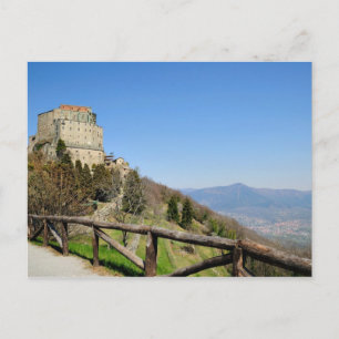 Cartão Postal Sacra di San Michele conhecida desde o século XII