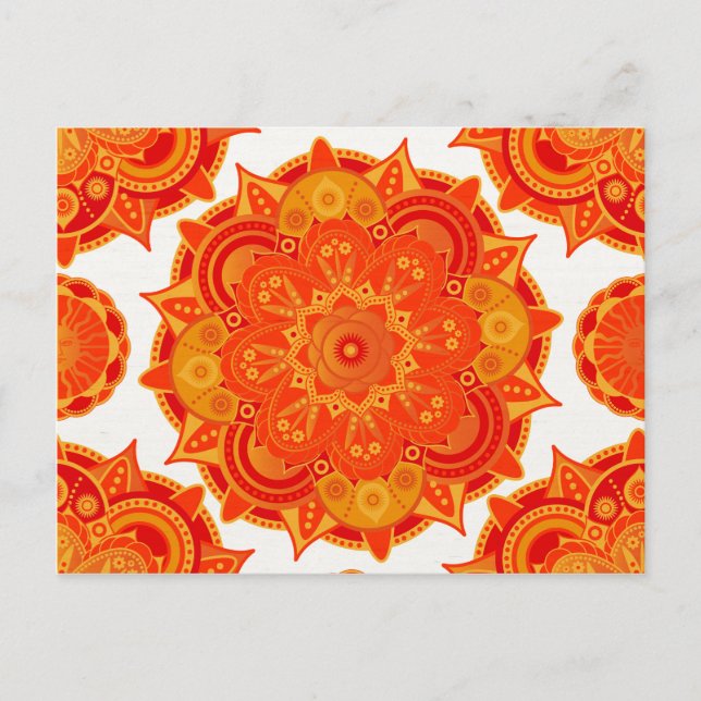 Cartão Postal Sacral Chakra Mandala (Frente)