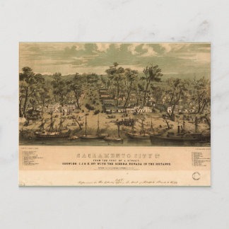 Cartão Postal Sacramento, Califórnia (1850)