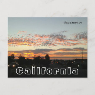 Cartão Postal Sacramento California - Trânsito à noite