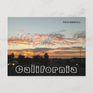 Cartão Postal Sacramento California - Trânsito à noite