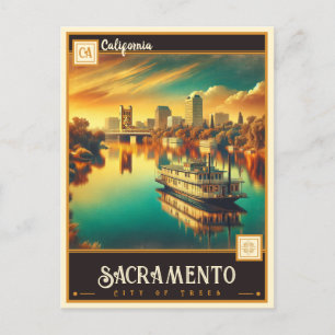 Cartão Postal Sacramento, Califórnia Vintage