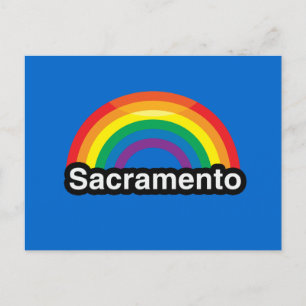 CARTÃO POSTAL SACRAMENTO LGBT PRIDE RAINBOW