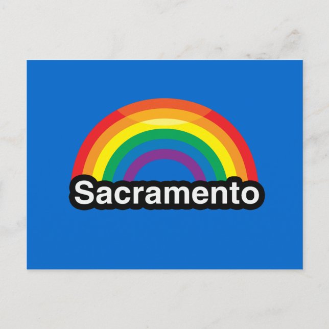 CARTÃO POSTAL SACRAMENTO LGBT PRIDE RAINBOW (Frente)