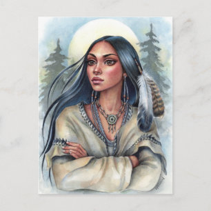 Cartão Postal Sacred Feathers