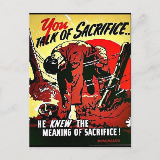 Cartão Postal Sacrifício Ww2