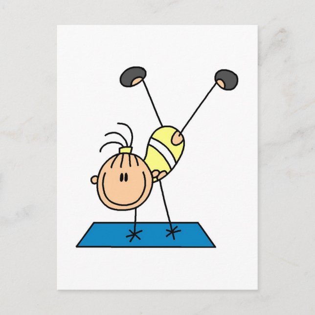 Cartão Postal Sacudir e presentes para a Stick Girl (Frente)