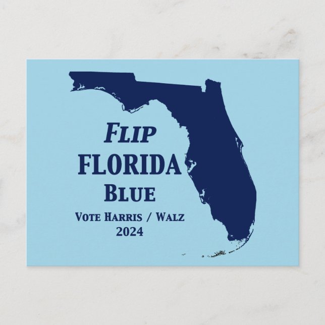 Cartão Postal Sacudir Florida Blue em 2024 (Frente)