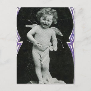 Cartão Postal Sad Cherub Angel Impressão