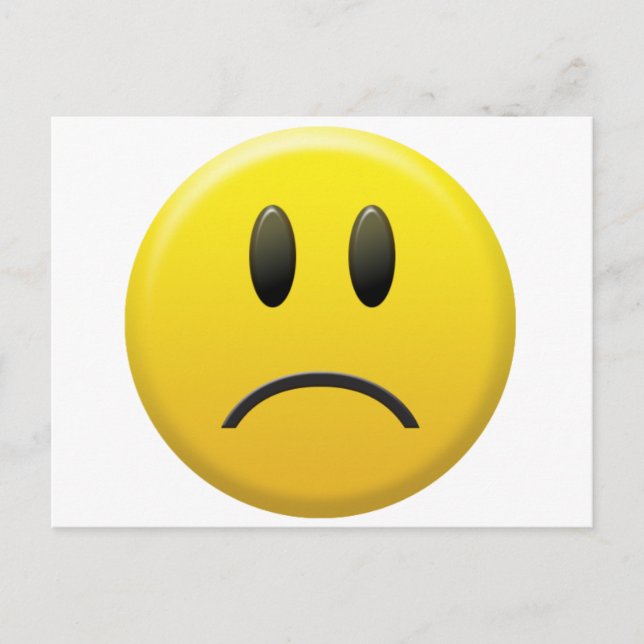 Cartão Postal Sad Face (Frente)