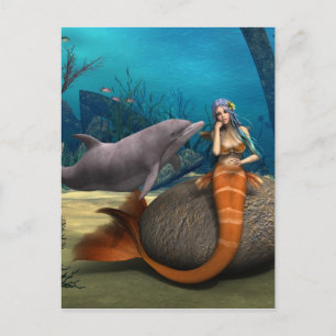 Cartão Postal Sad Mermaid