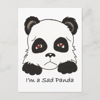 Cartão Postal Sad Panda