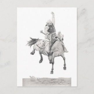 Cartão Postal Saddle Bronc