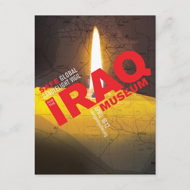 Cartão postal SAFE VIGIL (com vela) (Frente)