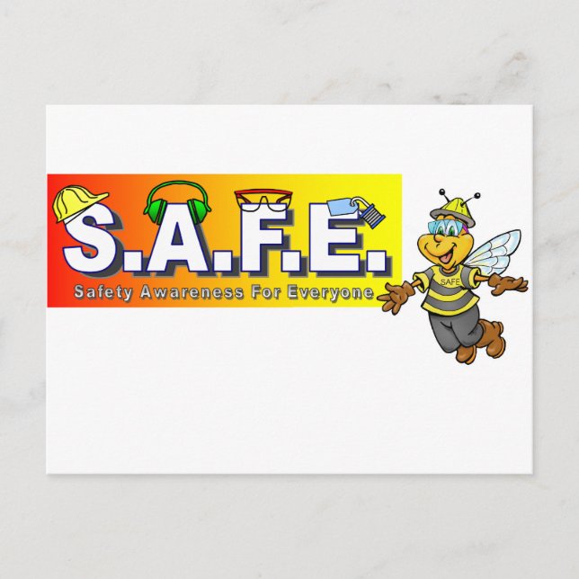 Cartão Postal Safety Awareness Items (Frente)