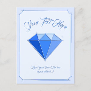 Cartão Postal Safira. Joia. 45 Anos de Casamento