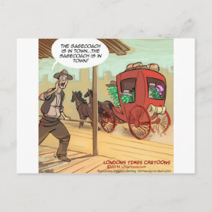 Cartão Postal Sage Coach Está Na Cidade Divertido