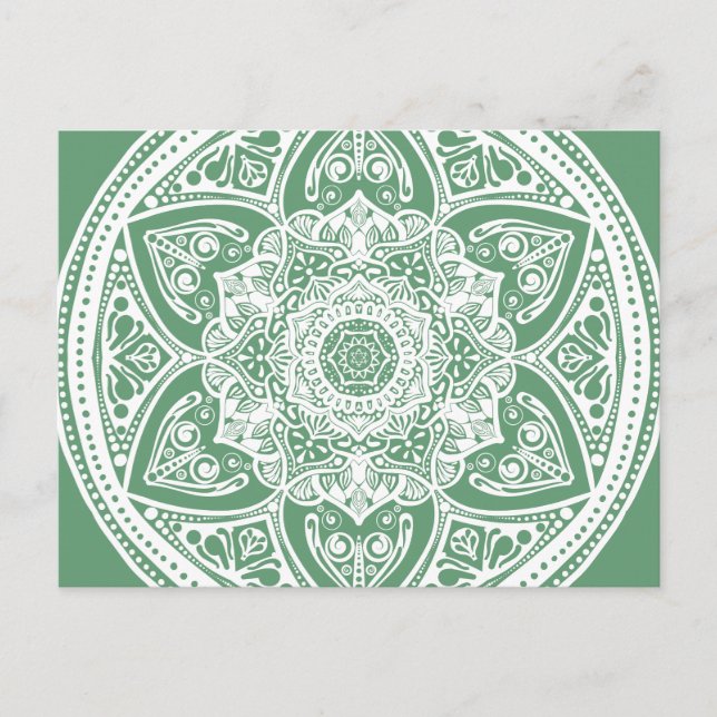 Cartão Postal Sage Mandala (Frente)