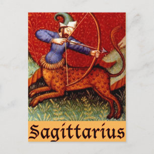 Cartão Postal Sagitário Sinal Zodiac