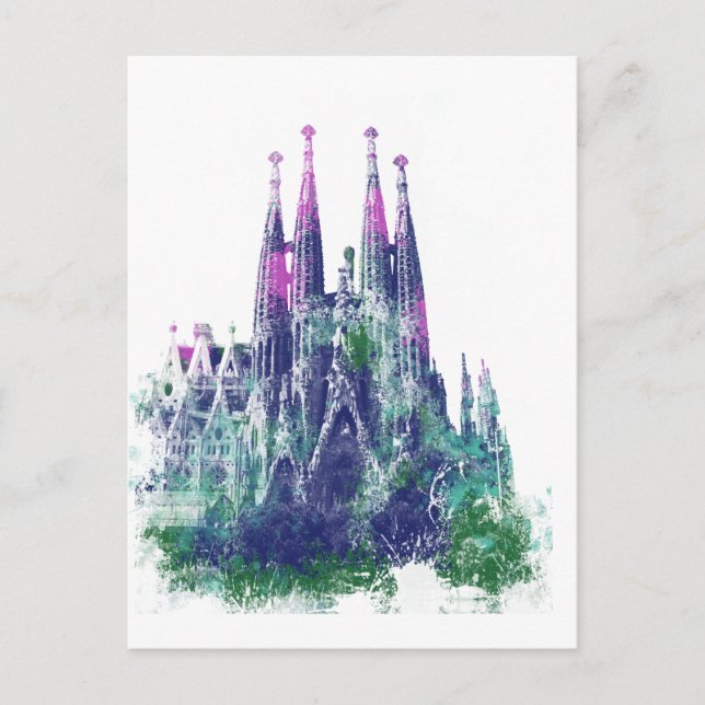Cartão Postal Sagrada Família Barcelona (Frente)