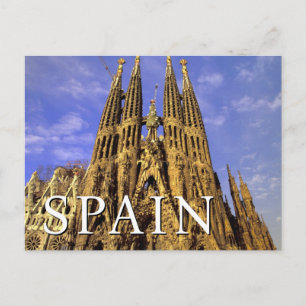 Cartão Postal Sagrada Família Barcelona, Espanha