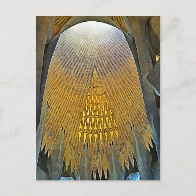 Cartão Postal Sagrada Família. Interior. Ver 14. (Frente)