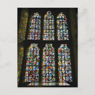Cartão Postal Sagrada Familia StainGlass Fotografia Barcelona