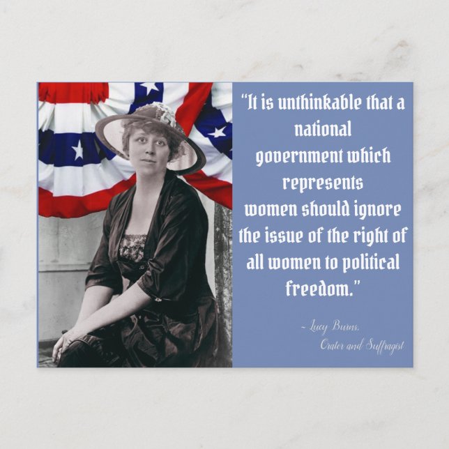 Cartão Postal Saia da votação - Lucy Burns (Frente)