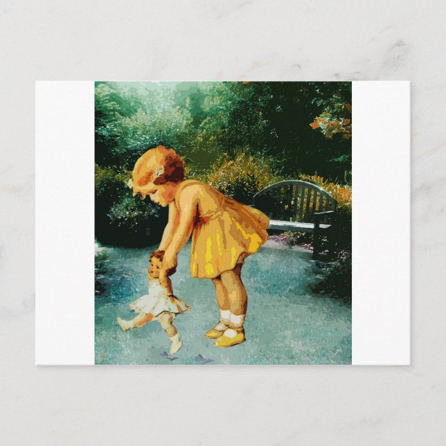 CARTÃO POSTAL SAIA PARA UM ROLAMENTO NO JARDIM (Frente)