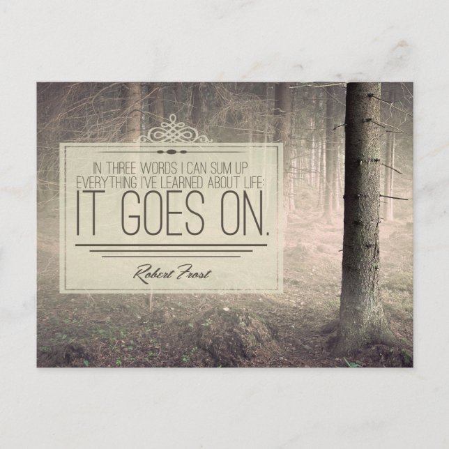 Cartão Postal Saiba mais sobre a vida (Frente)