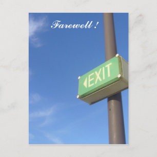 Cartão Postal saída despedida