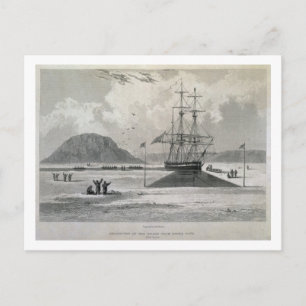 Cartão Postal Saída dos barcos de Hecla Cove, 21 de junho, 1