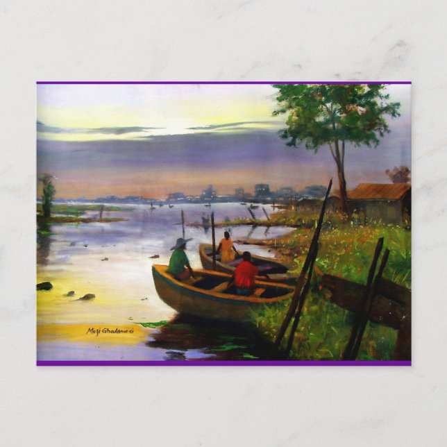 CARTÃO POSTAL    SAILINGBY MOJISOLA A GBADAMOSI OKUBULE (Frente)